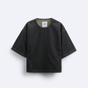 NWT Oversized Denim T-Shirt Limited Edition Zara